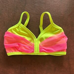 Five Dancewear Neon yellow & Hot Pink dance top!